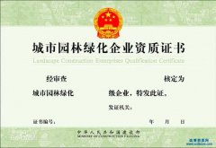 園林綠化資質升級需要達到什么條件