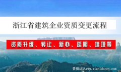 浙江省建筑企業(yè)資質(zhì)變更流程